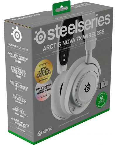 Гейминг слушалки SteelSeries - Arctis Nova 7X, безжични, бели - 6