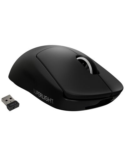 Гейминг мишка Logitech - PRO X SUPERLIGHT, оптична, безжична, черна - 3