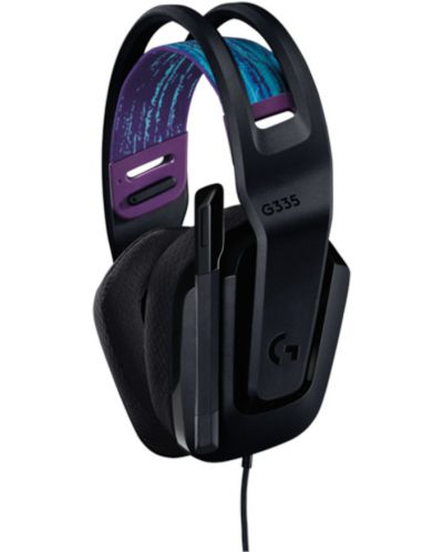 Гейминг слушалки Logitech - G335, черни - 3