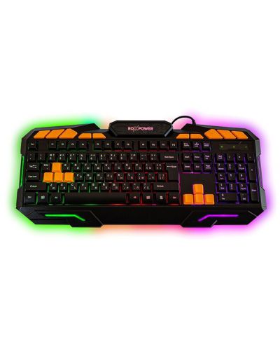 Гейминг клавиатура Roxpower - G-8100 Gaming LED, черна - 1