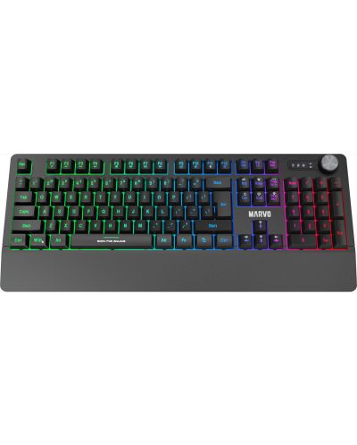 Гейминг клавиатура Marvo - K660, RGB, черна - 5