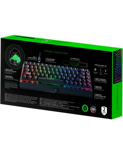 Механична клавиатура Razer - BlackWidow V3 Mini HyperSpeed, Green, черна - 7