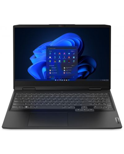 Гейминг лаптоп Lenovo - Gaming 3, 15.6", FHD, i5, 120Hz, RTX 3060, сив - 1
