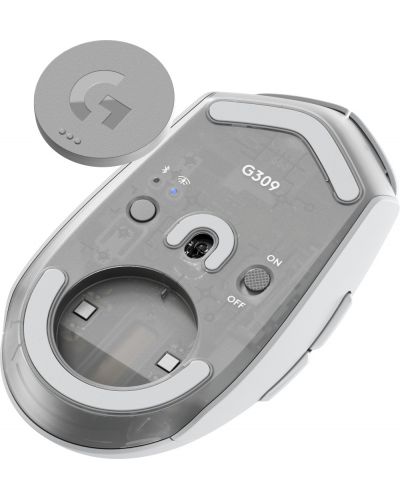 Гейминг мишка Logitech - G309 LIGHTSPEED, оптична, безжична, бяла - 7