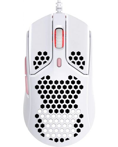 Гейминг мишка HyperX - Pulsefire Haste, оптична, бяла/розова - 1