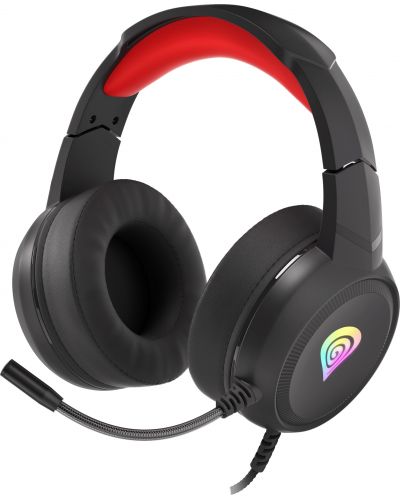 Гейминг слушалки Genesis - Neon 200, черни/червени - 1