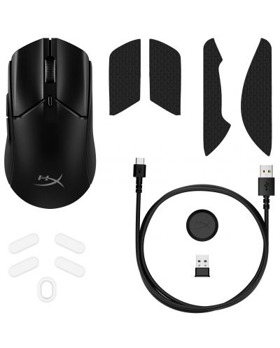 Гейминг мишка HyperX - Pulsefire Haste 2, оптична, безжична, черна - 8