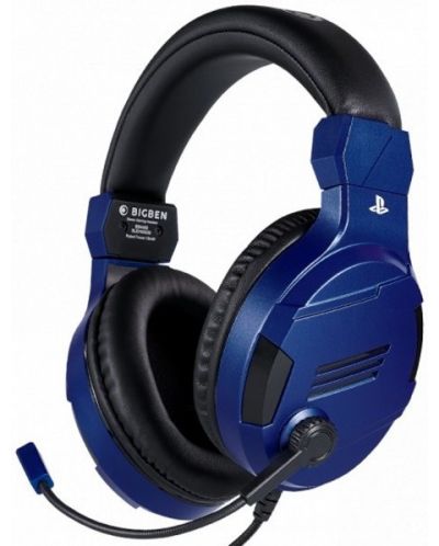 Гейминг слушалки Nacon - Bigben PS4 Official Headset V3, сини - 1