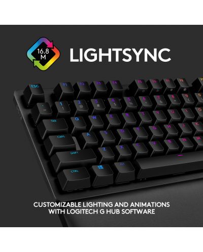 Механична клавиатура Logitech - G513 Carbon, GX Brown, RGB, черна - 4