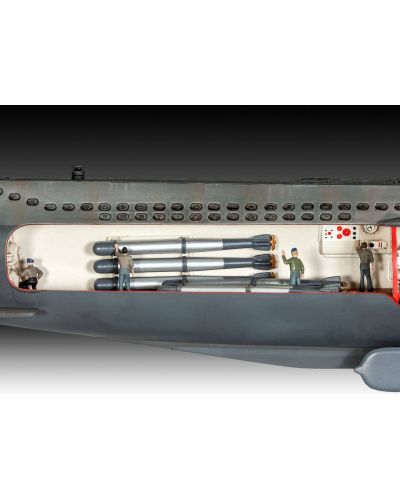 Сглобяем модел на поводница Revell - German Submarine U-47 with Interior (05060) - 5
