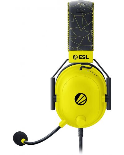 Гейминг слушалки Razer - BlackShark V2 ESL Ed., черни/жълти - 3