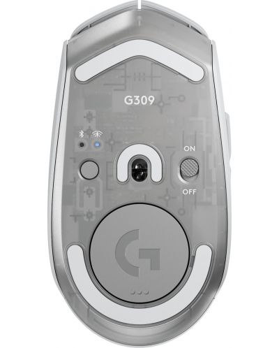 Гейминг мишка Logitech - G309 LIGHTSPEED, оптична, безжична, бяла - 6