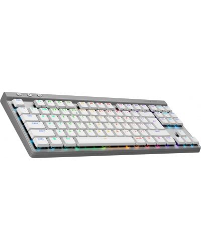 Гейминг клавиатура Logitech - G515 Lightspeed TKL, безжична, бяла - 5