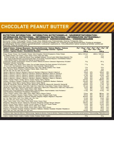 Serious Mass, шоколад с фъстъчено масло, 2721 g, Optimum Nutrition - 2