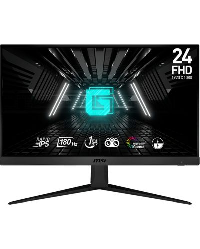 Гейминг монитор MSI - G2412F, 23.8'', 180Hz, 1 ms, IPS, черен - 1