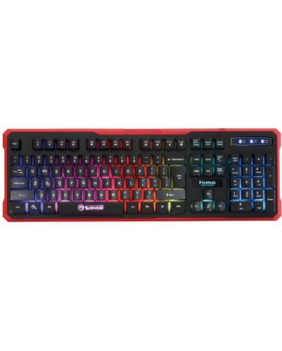 Гейминг клавиатура Marvo - K629G, черна/червена - 1