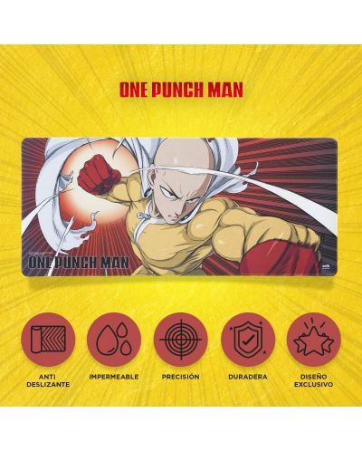 Гейминг подложка за мишка Grupo Erik - One Punch Man Saitama, XL, мека, многоцветна - 8