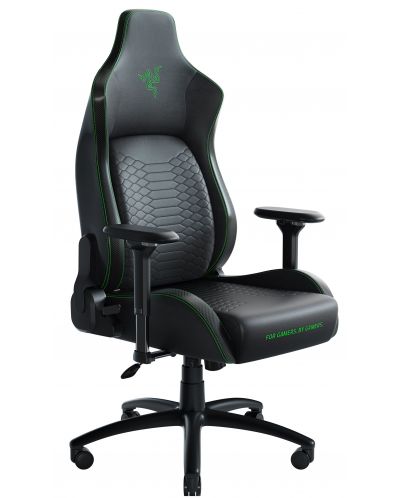 Гейминг стол Razer - Iskur XL, черен/зелен - 2