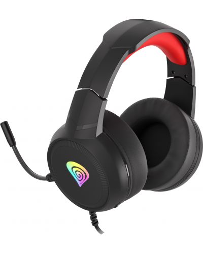 Гейминг слушалки Genesis - Neon 200, черни/червени - 2