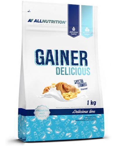 Gainer Delicious, peanut butter, 1000 g, AllNutrition - 1