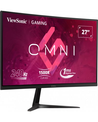 Гейминг монитор ViewSonic - VX2719-PC-MHD, 27'', 240Hz, 1 ms, VA, Curved - 2