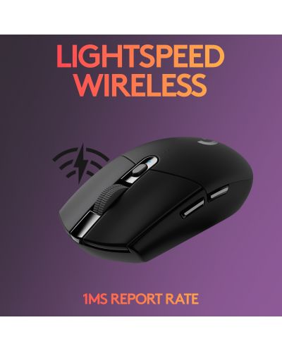 Гейминг мишка Logitech - G305 Lightspeed, оптична, черна - 4