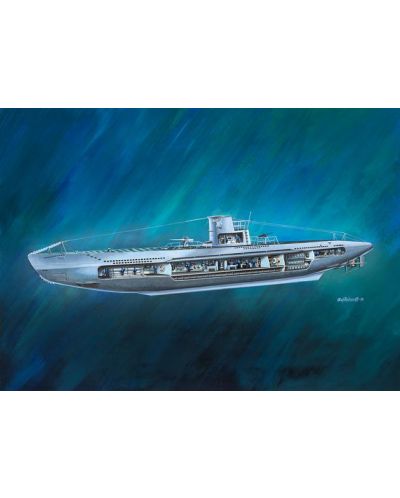 Сглобяем модел на поводница Revell - German Submarine U-47 with Interior (05060) - 2