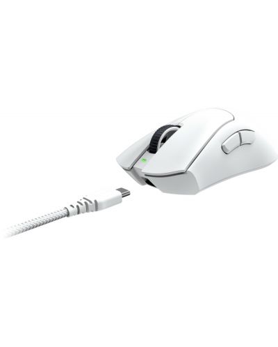 Гейминг мишка Razer - DeathAdder V3 Pro, оптична, безжична, бяла - 5