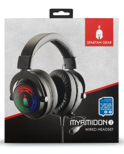 Гейминг слушалки Spartan Gear - Myrmidon 3, черни - 2