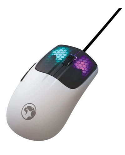 Гейминг мишка Marvo - M727 RGB, оптична, бяла - 3