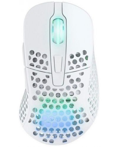 Гейминг мишка Xtrfy - M4, оптична, безжична, бяла - 1