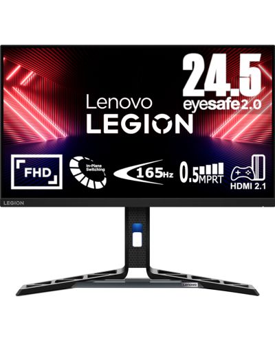 Гейминг монитор Lenovo - Legion R25i-30, 24.5'', 165Hz, 0.5 ms, FreeSync - 1