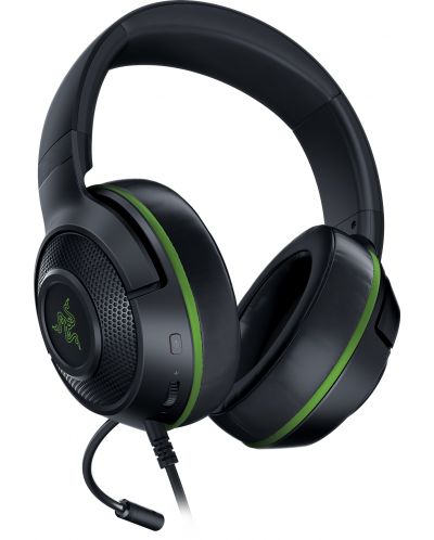 Гейминг слушалки Razer - Kraken X, Xbox, черни/зелени - 3