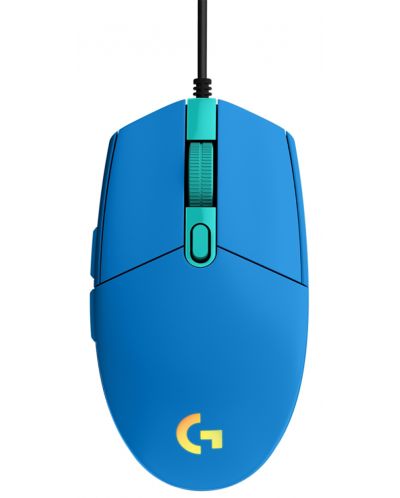 Гейминг мишка Logitech - G203 Lightsync, оптична, синя - 1