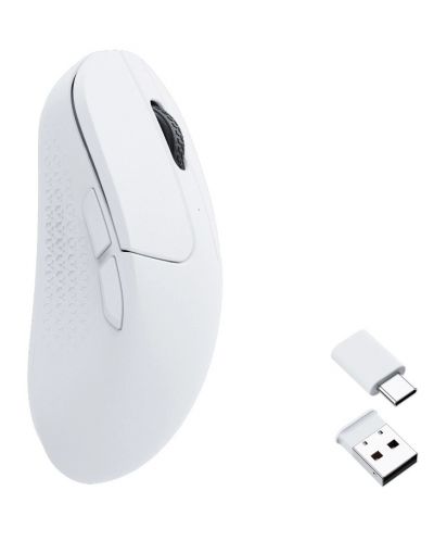 Гейминг мишка Keychron - M3M, оптична, безжична, бяла - 2