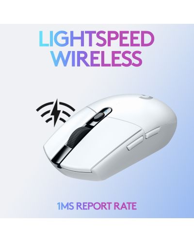 Гейминг мишка Logitech - G305 Lightspeed, оптична, бяла - 4