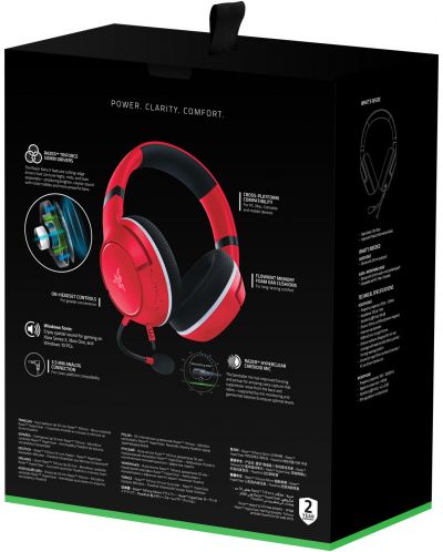 Гейминг слушалки Razer - Kaira X, Xbox, Pulse Red - 6