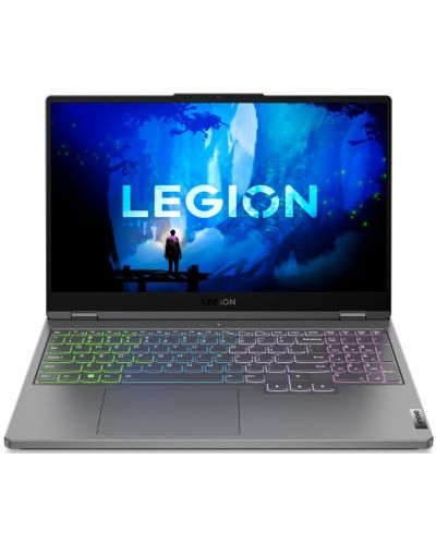 Гейминг лаптоп Lenovo - Legion 5, 15.6", WQHD, i5, 165Hz, RTX 3060, сив - 1