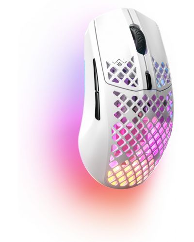 Гейминг мишка SteelSeries - Aerox 3 2022, оптична, безжична, бяла - 2