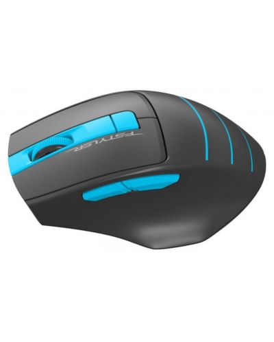 Гейминг мишка A4tech - Fstyler FG30S, оптична, безжична, черна/синя - 4