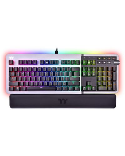 Гейминг клавиатура Thermaltake - Argent K5, Cherry MX Silver, RGB, сива - 2