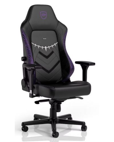 Гейминг стол noblechairs - HERO Black Panther Edition, черен/лилав - 1