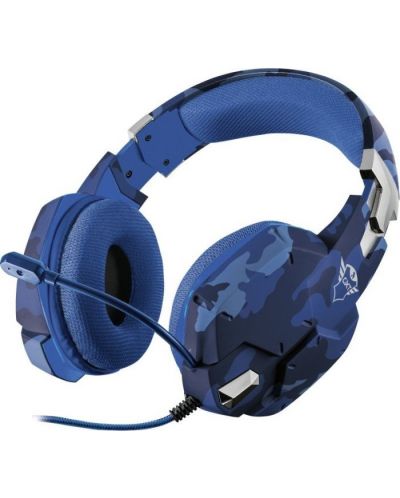 Гейминг слушалки Trust - GXT 322B Carus, сини - 1