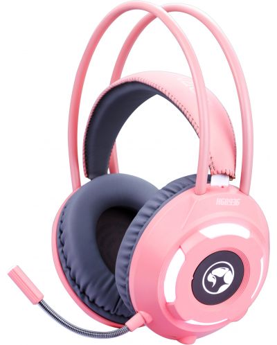 Гейминг слушалки Marvo - HG8936, розови - 1