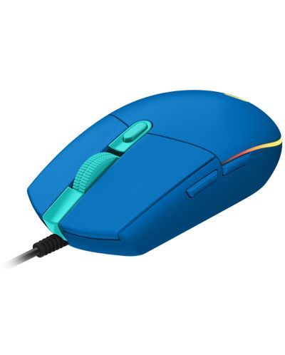 Гейминг мишка Logitech - G203 Lightsync, оптична, синя - 3