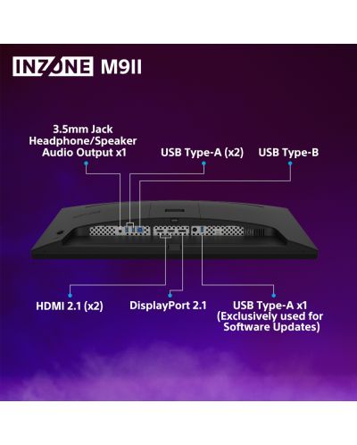 Гейминг монитор Sony - Inzone M9 II, 26.9'', 4K, 160Hz, 1ms, IPS, черен - 10