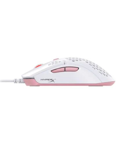 Гейминг мишка HyperX - Pulsefire Haste, оптична, бяла/розова - 3