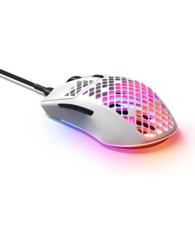 Гейминг мишка SteelSeries - Aerox 3 2022, оптична, бяла - 3