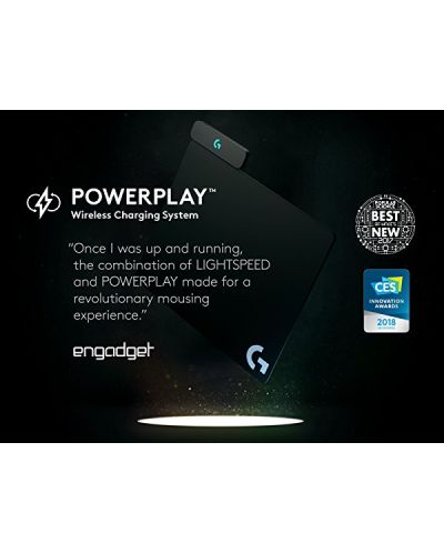 Гейминг подложка Logitech - PowerPlay + мека и твърда, черна - 9