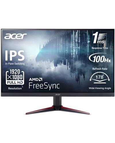 Гейминг монитор Acer - Nitro VG240YEbmiix, 23.8'', 100Hz, 1ms, FreeSync - 1